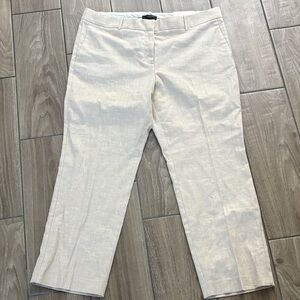 NWT Ann Taylor Mid Rise Straight leg linen blend Dress pant Women’s 16 petite